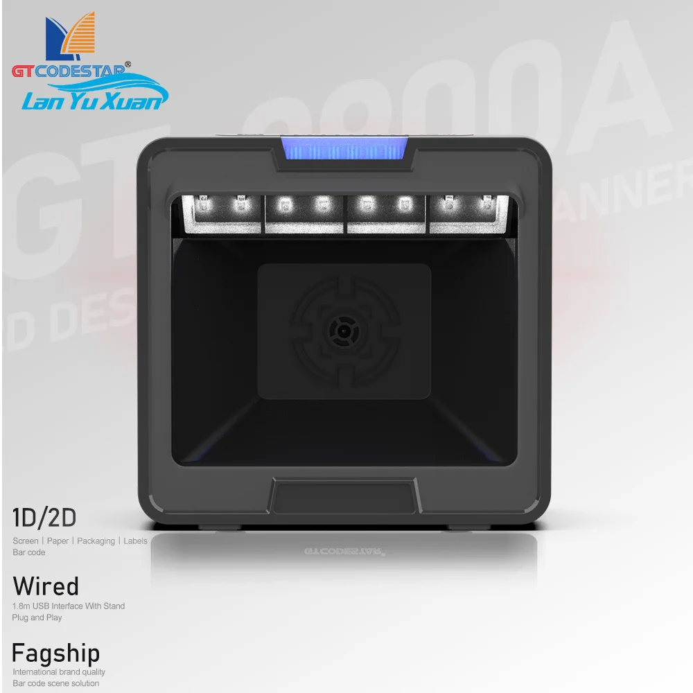 GTCODESTAR Embedded QR Code Reader USB Barcode Reader 2D Desktop Barcode Scanner Wired QR Code Scanning Platform for Inventory
