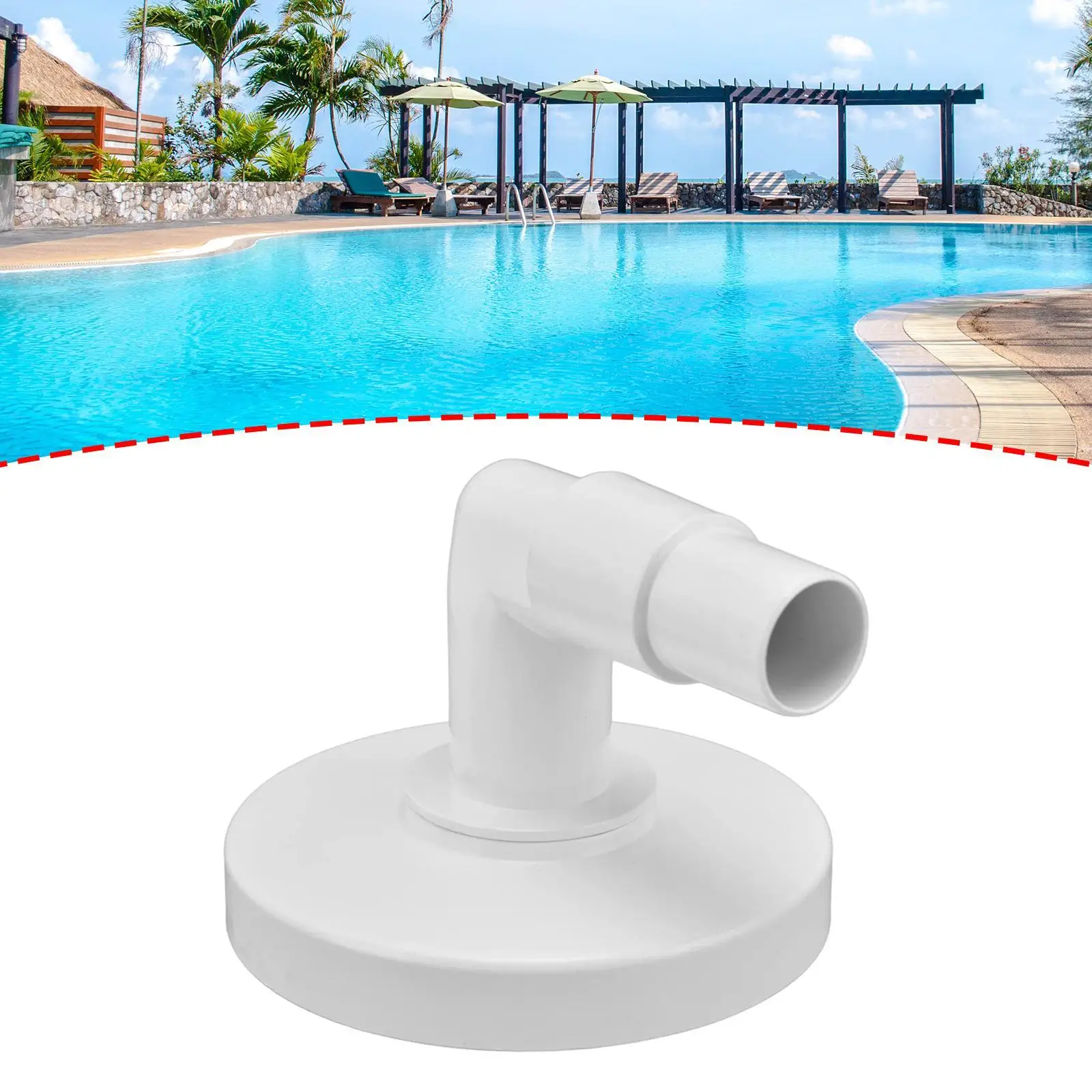 Pool Skimmer Vacuum Plate with 90 Degree Elbow above Ground Pool Easy Installation Part Reliable Replacement for SP1096 Skimmer