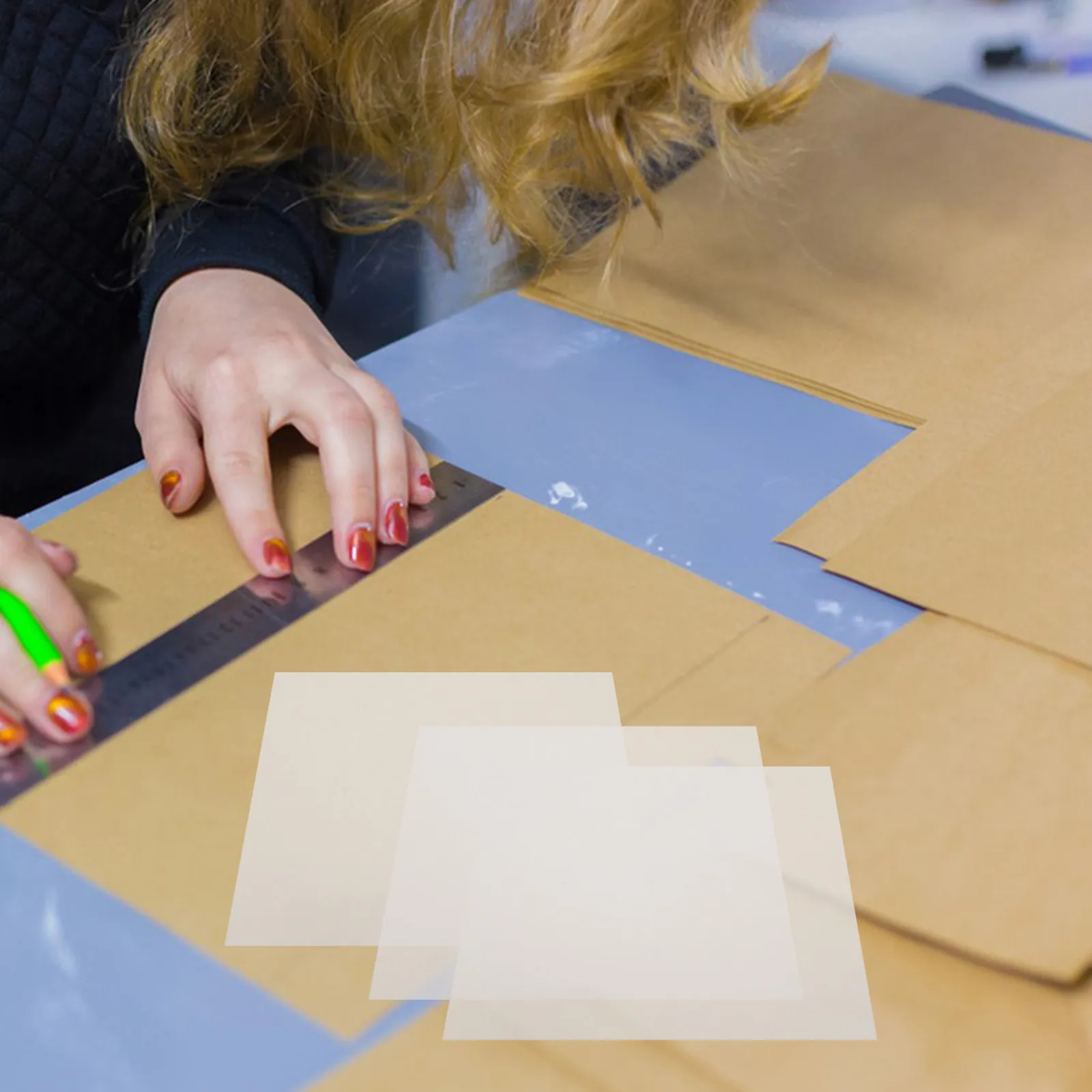 

24Pcs Milky White Polyester Film Blank Stencil Sheets Semi Transparent for Cutting Craft DIY Stencil Maker Reusable Design