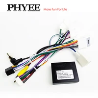 Arnés de cableado de 28/24/16 pines, decodificador de CAN Bus, soporte de cámara de marcha atrás SWC, Android de 16 pines, para Toyota Corolla RAV4 Hilux CHR Camry