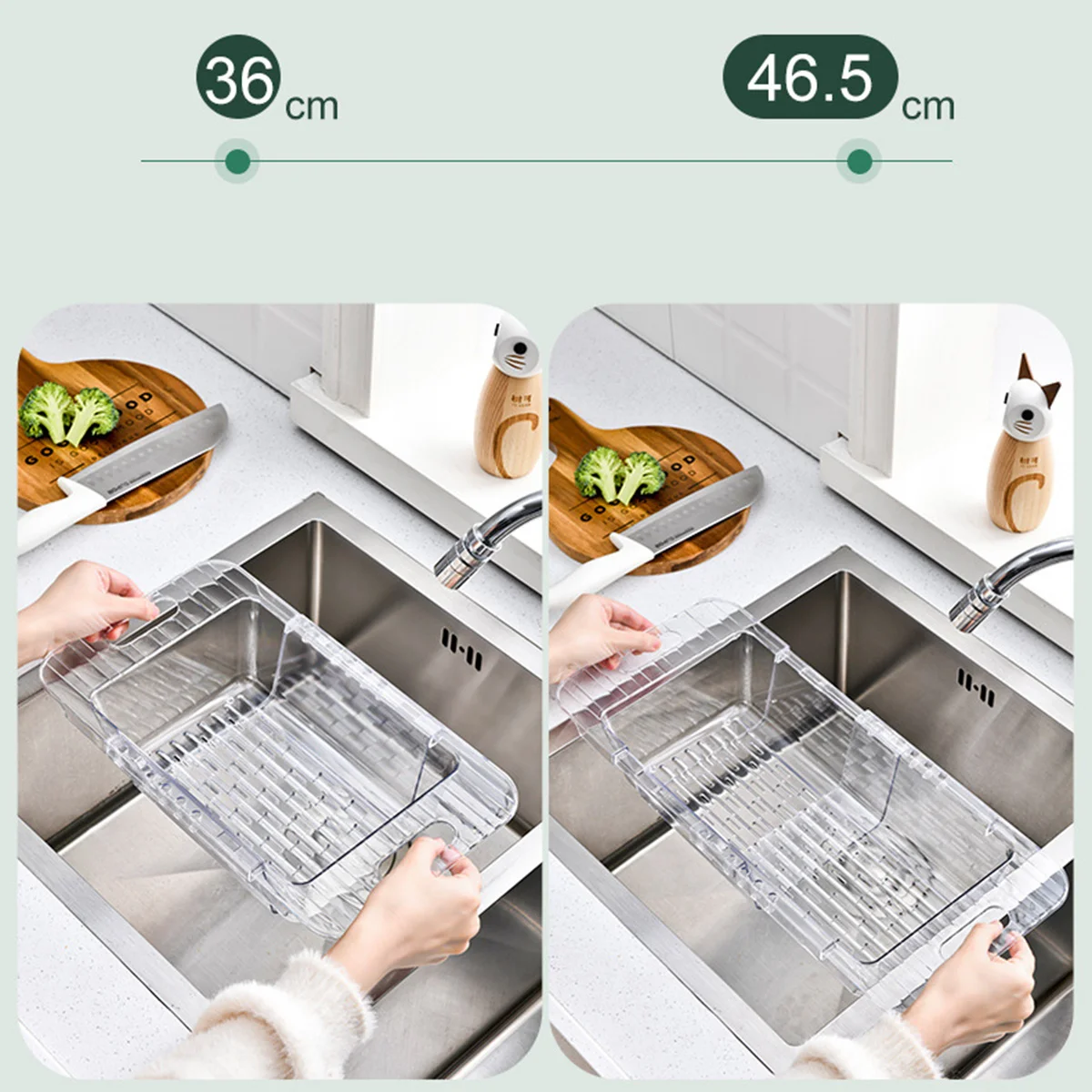 

Premium Sink Strainer Basket Over The Sink Drain Vegetable Fruit Washing Drying Rack Expandable Colanderkitchen Essentials