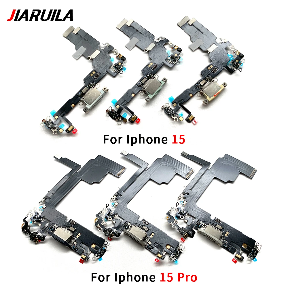 

10Pcs/Lot Excellent For Iphone 15 Pro Max / For IPhone 15 Plus USB Charge Port Jack Dock Connector Charging Board Flex Cable