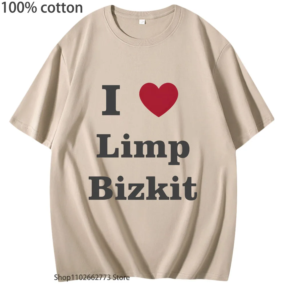 

Lover Limpbizkit T-Shirts Fashion Band Graphic Shirt 100%Cotton Summer Clothes High Street Streetwear Men/Women Aesthetic Tees