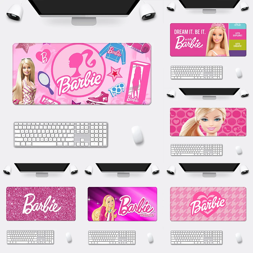 

Princess B-Barbies Mousepad HD Printing Computer Gamers Locking Edge Non-slip Mouse Pad XXL90x40cm Keyboard PC Desk Pad