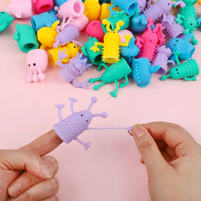 10/20 Stück süße Monsterpuppen Fingerspielzeug Kindergeburtstag Gastgeschenke Pinata Füllstoff Weihnachtsgeschenk Weiches Gummi Dehnbares Zappelspielzeug – Detail 8