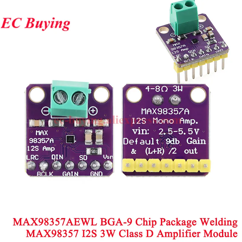 10 قطعة/1 قطعة MAX98357 I2S 3 واط فئة D مكبر للصوت واجهة اندلاع DAC وحدة فك ترميز لوحة الصوت بدون مرشح لراسبيري Pi ESP32