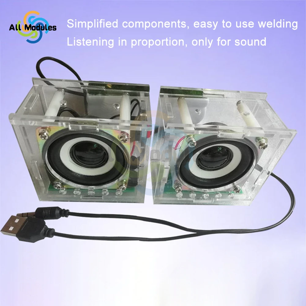 Mini Speaker Kit 3W Speaker Power Amplifier Computer Audio Welding Practice Training Electronic DIY Production Parts Speakers