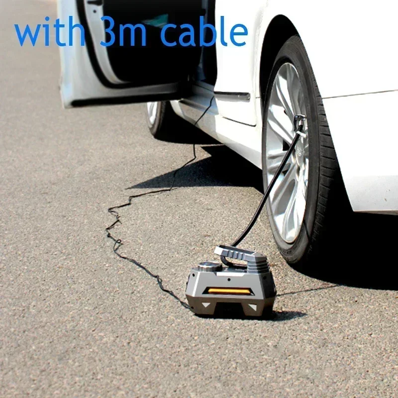 

Portable Car Air Compressor - Compact 12V Electric Inflator For Travel And Marine Use