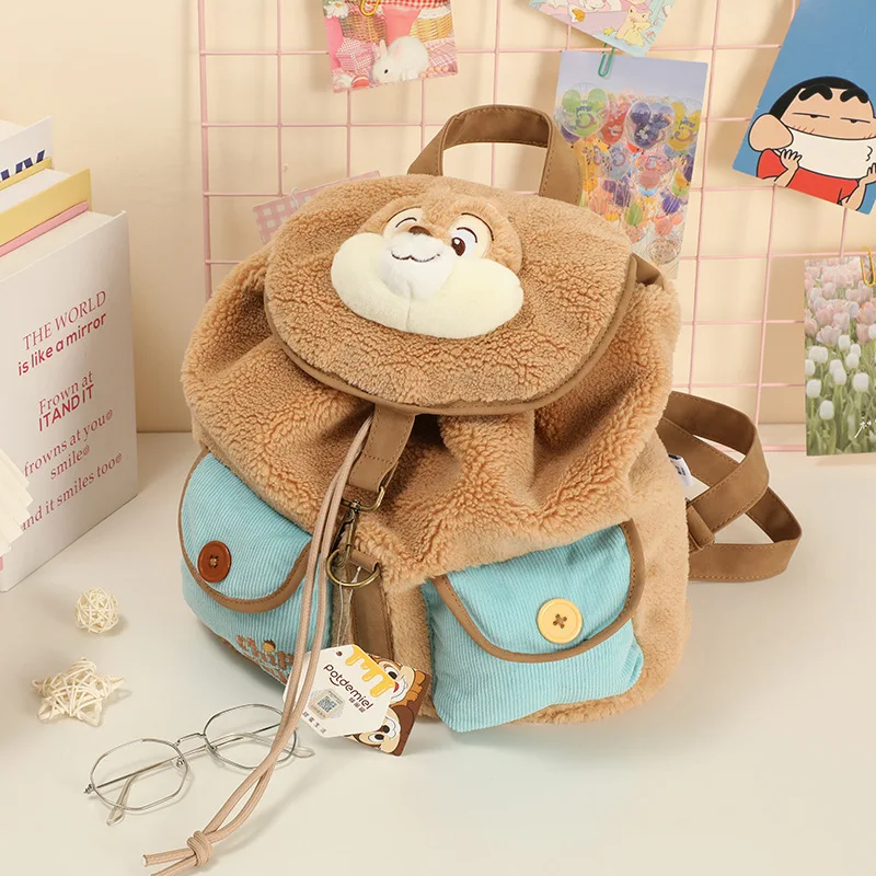 Disney Genuine Strawberry Bear Qiqi Dreamland Autumn and Winter Plush Doll Backpack Is The Best Birthday Gift for Friends