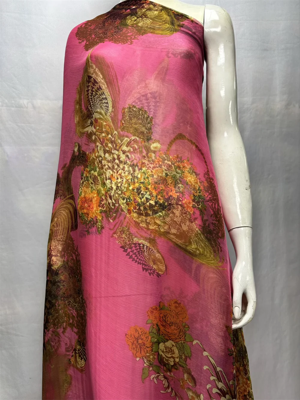 

New 5 Yards African Lace Fabric Jacquard Chiffon Silk Embroidery Tulle French High Quality Nigerian Wedding Party Dress Material