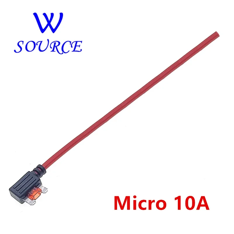 12V 5A 10A 15A 20A Car Fuse Holder Add-a-circuit TAP Adapter Micro Fuse Extension Cord ATM APM Blade Micro Simple Safety Device