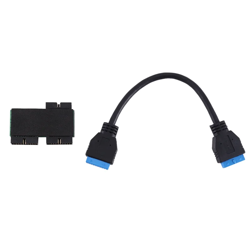 AC56-USB 3.0 19PIN One-To-Two Hub Component With Chip And Modular Cable Design USB 19PIN HUB Motherboard 19PIN Extension Cable 1