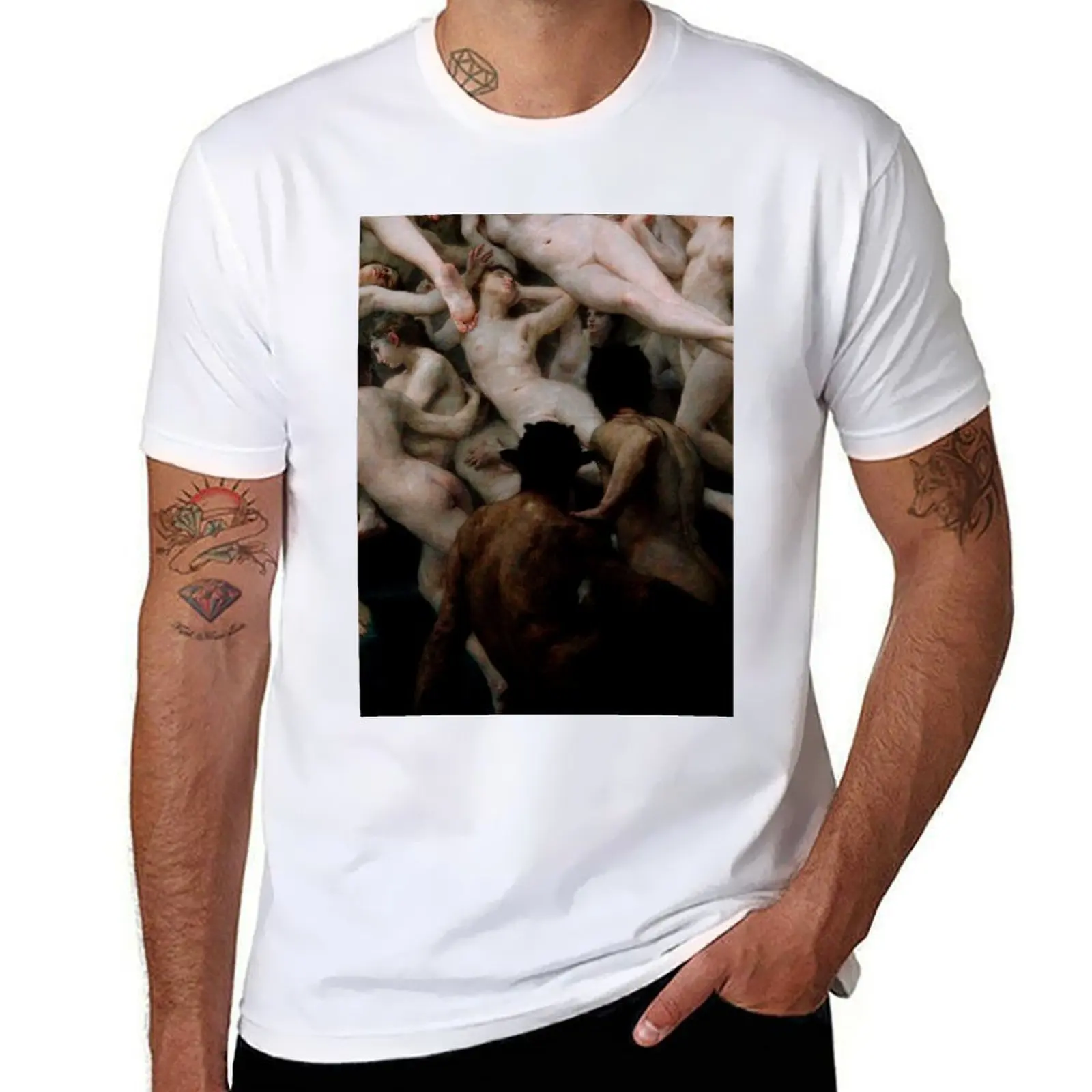 

mystical paining satyrs nymphs T-Shirt t shirts for man graphic vintage t shirt custom print T-Shirt