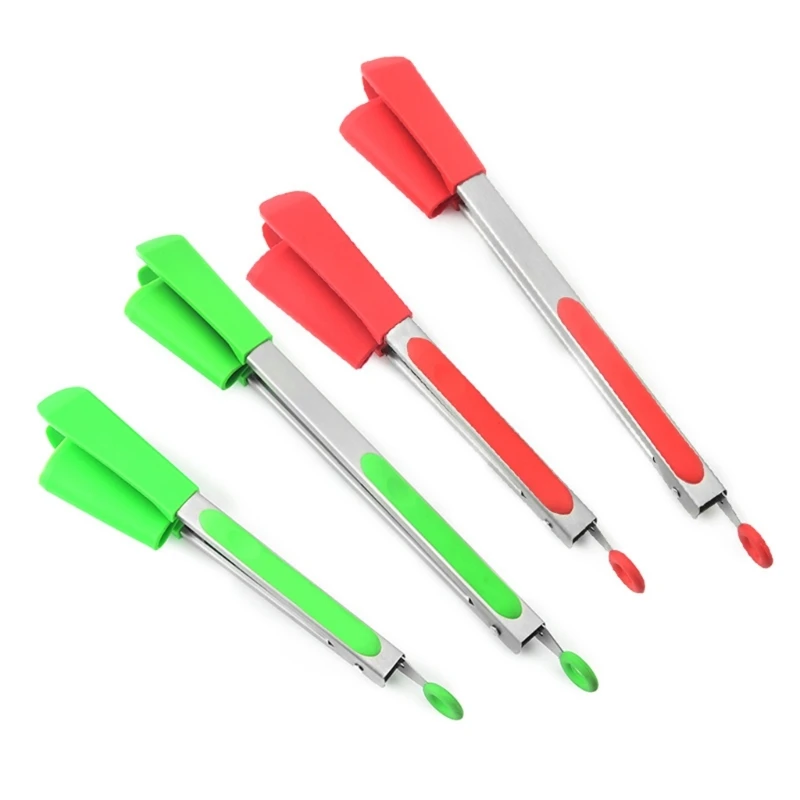 

Kitchen Tongs 2-in-1 Heat Resistant Cooking Tongs Quick Reliable Silicone Food Tong BBQ Tool Fish Filets Tool Non- Stick