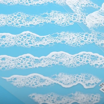 Autocollant vague Simulation avec effet 3D, 1 feuille, peinture vague mer, autocollant en résine, matériau en