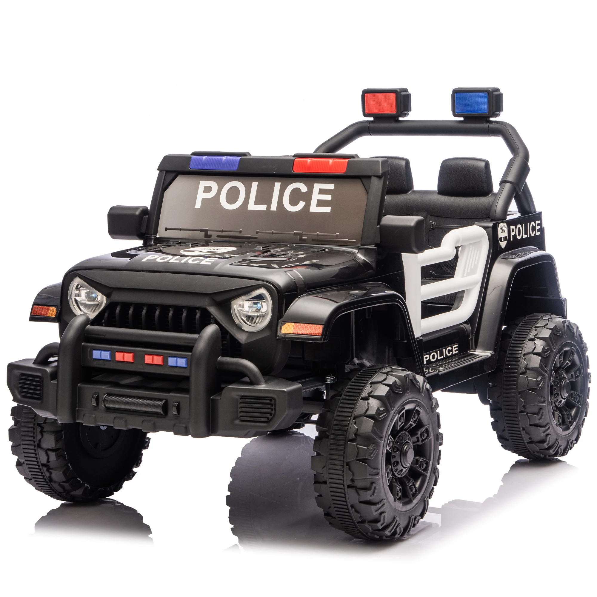 12V Kids Ride on Electric Car with Parent Remote Control Suspension LED Lights Bluetooth Music for Kids Black
