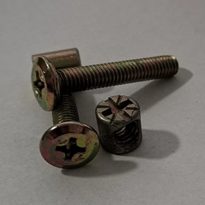 M6 M8 家具ボルトナットプラス十字頭ネジ亜鉛メッキベビーベッドボルトバレルナットベビーベッドキャビネット用