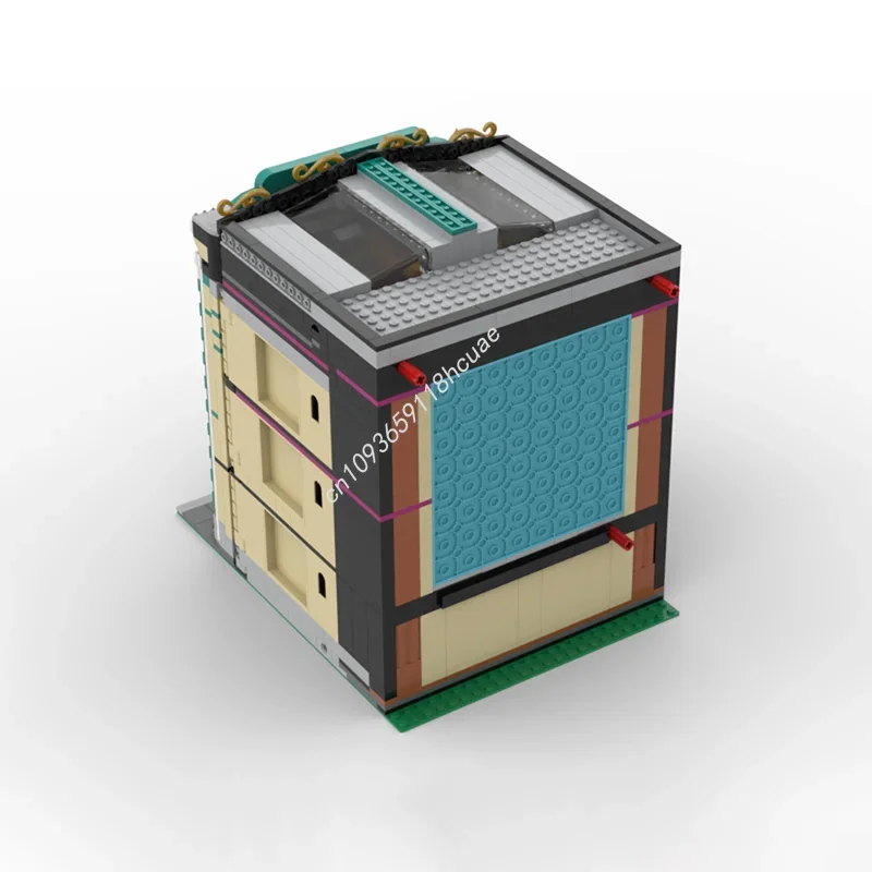 1614 elementów MOC Modularny Teatr Szkolny Model Modułowy Klocki Konstrukcyjne Składanie DIY Prezenty Świąteczne Kreatywne Zabawki Klocki Urodzinowe