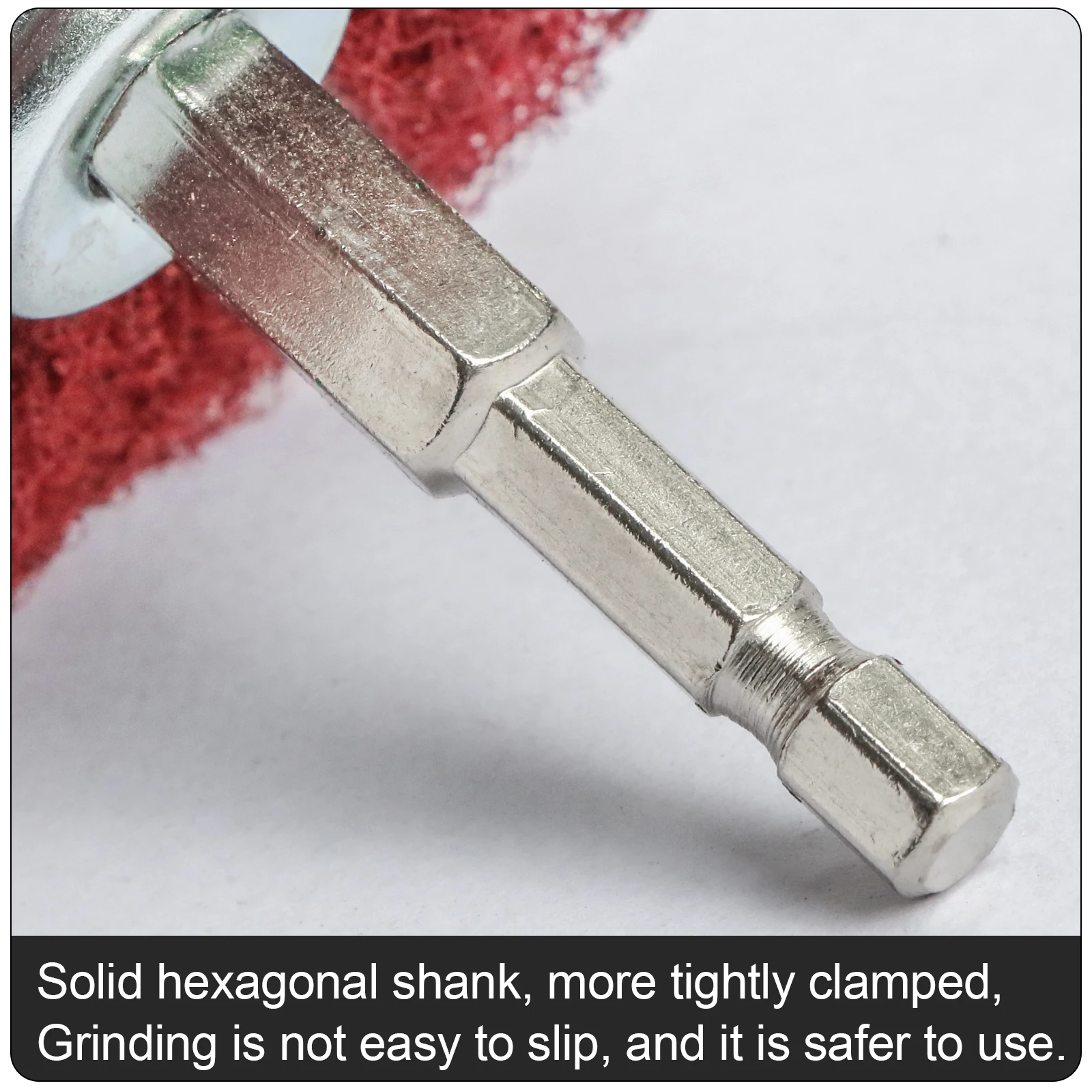 Mola abrasiva con lamella a codolo esagonale da 1/4 \