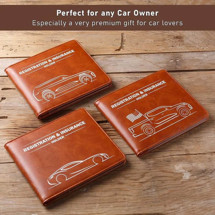 Porta documenti per auto con registrazione e assicurazione con chiusura magnetica Porta documenti per auto Portaoggetti per portaoggetti per veicoli Portafoglio per auto Mot