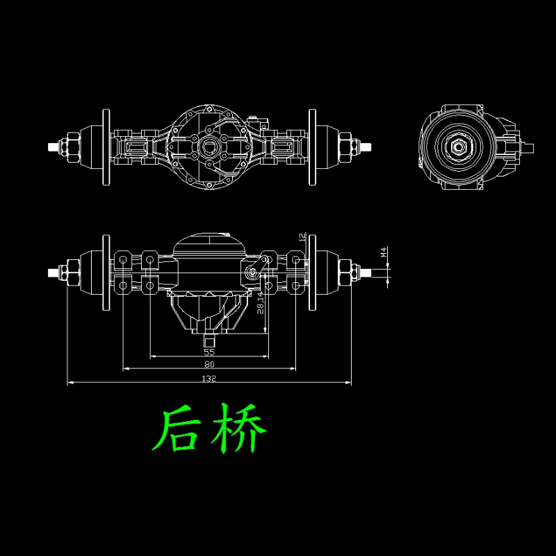 JDMODEL Differentieelslot Metalen Achteras JDM-89 Upgrade Onderdelen Voor 1/14 Tamiya RC Truck Tractor Dumper Speelgoed Auto Model Accessoires