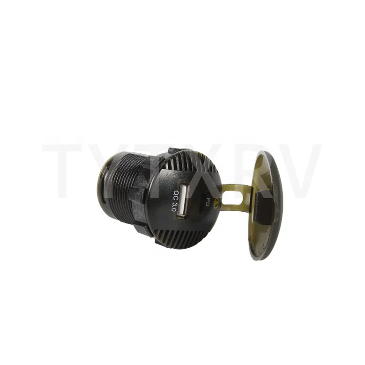 Nouveau Design 12-24V USB chargeur rapide voiture allume-cigare prise adaptateur RV prise