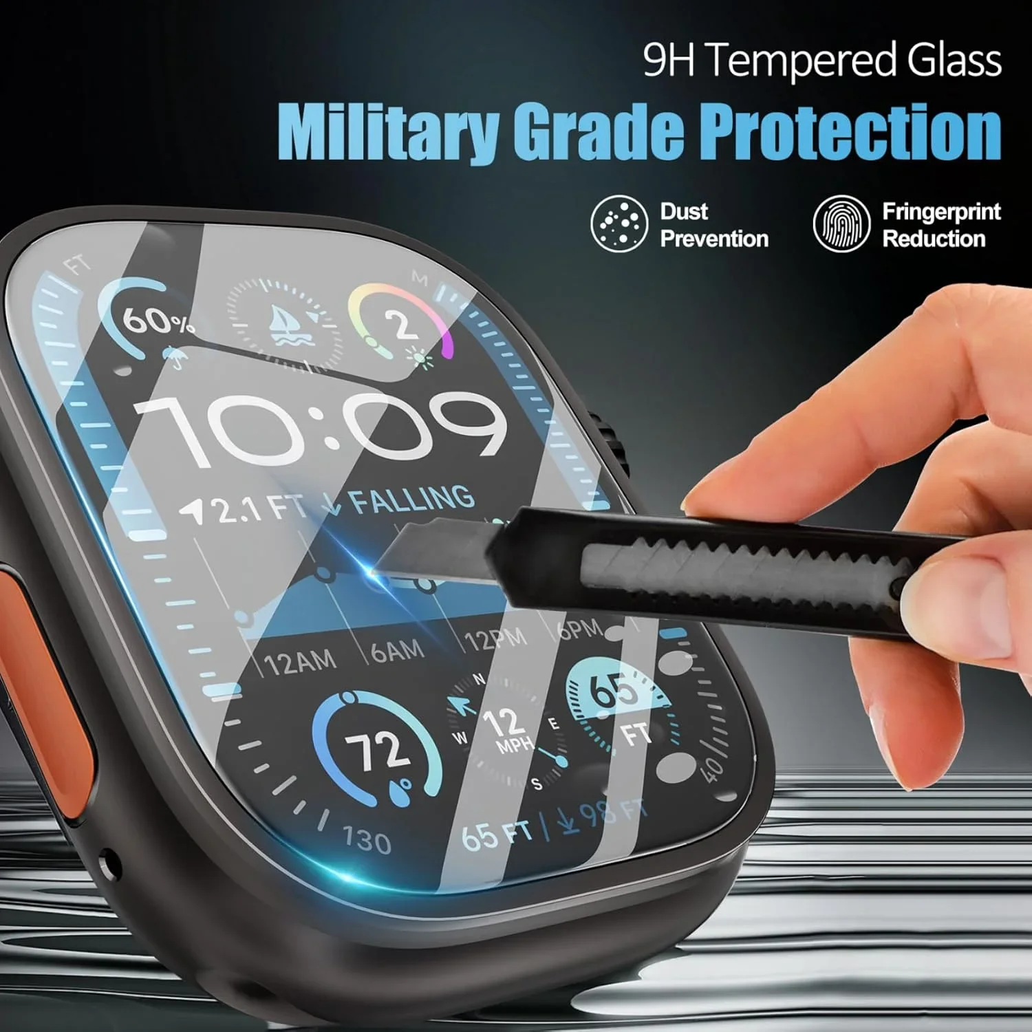 Screen Protector For Apple Watch Ultra 3 49mm Waterproof Auto-alignment Installation Tempered Glass Full Film iWatch Ultra 49 mm