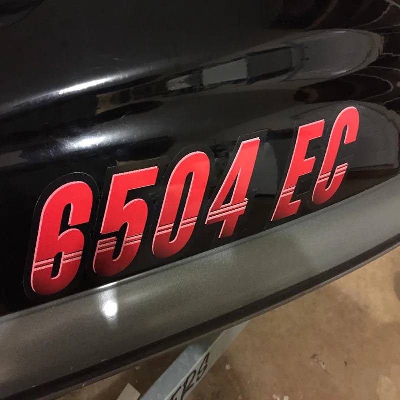 أرقام 0-9 رسائل A-Z قارب PWC تسجيل ملصقات مقاوم للماء شارات الفينيل DIY بها بنفسك قارب صيد قوارب الكاياك شاحنة سيارة #5