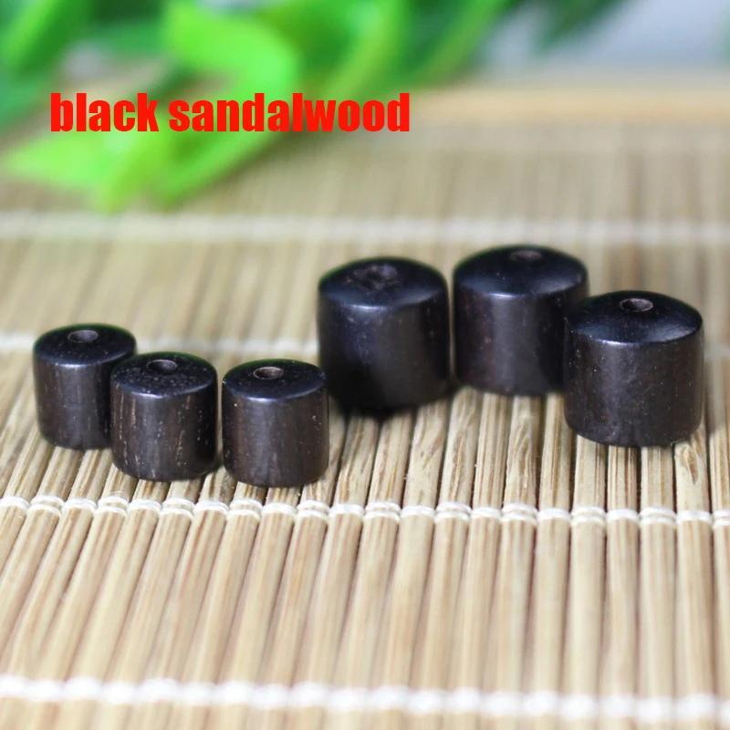 50pcs Natural Rosewood/Sandalwood Bucket Beads 6/8mm Handicraft Barrel Wooden Spacer Charms DIY Jewelry Bracelets Women Men Gift