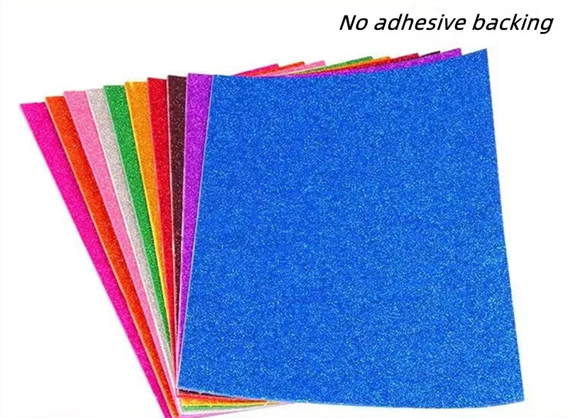 10 Sheets 20*30cm Crafting Assorted Glitter EVA Foam Sheet For DIY Crafts, Scrapbook Material Handmade Wedding Party Decoration