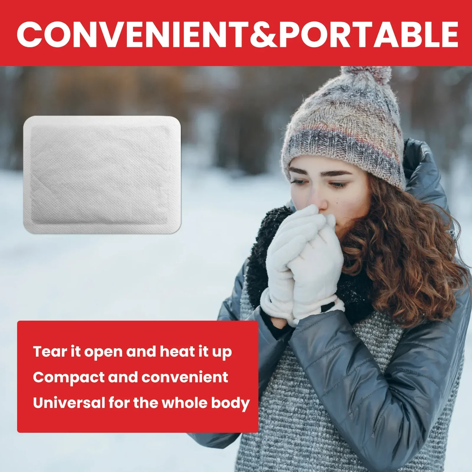 2/20pcs Disposable Hand Warmer Self-Adhesive Heat  Disposable Warmer Pack Safe Cold-proof Warming Travel Camping Hiking Skiing