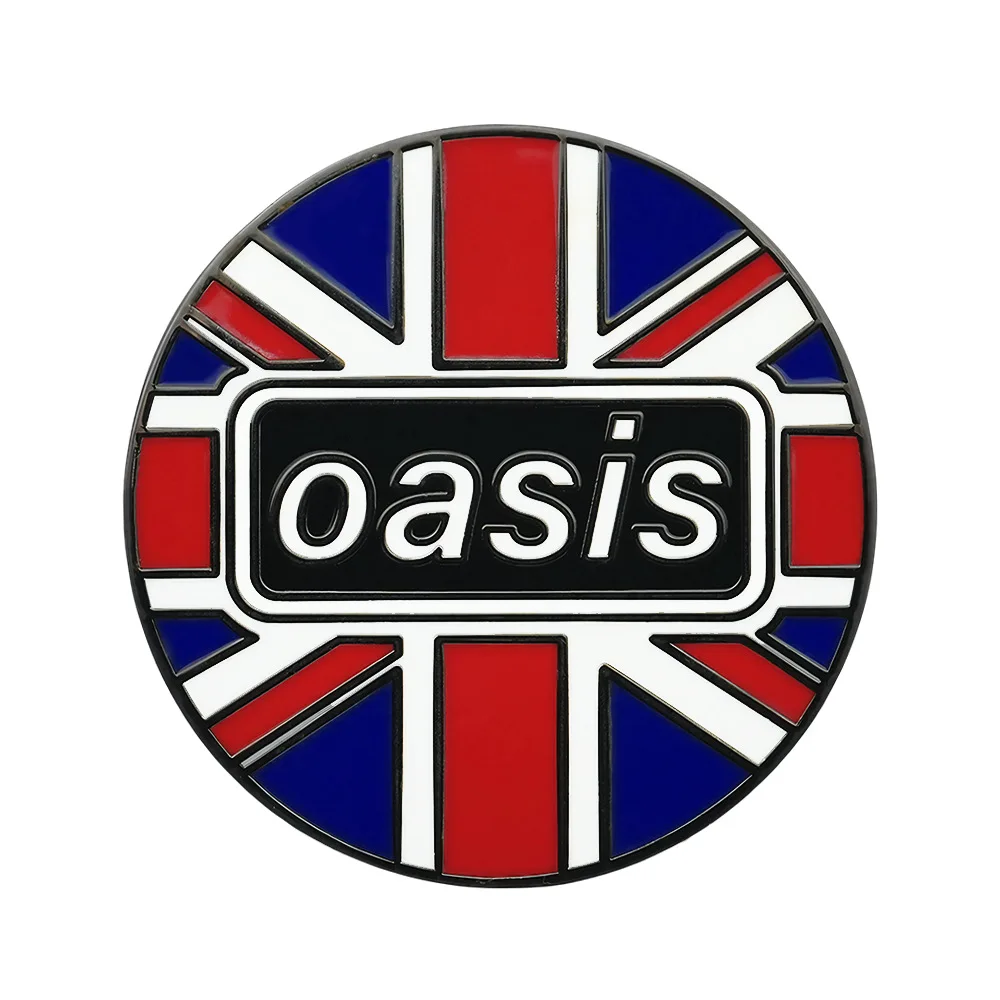 Pin Esmaltado con la Bandera del Reino Unido, Broche de la Banda Britpop Rock, Joyería Retro para Fanáticos de la Música Británica, 1 Pieza