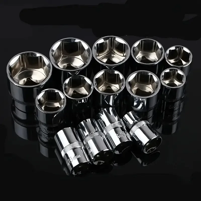12-piece Xiaofei 1/4 Auto Repair Tool Set, Complete Set of Hardware Toolbox Tools,Socket Wrench Combination