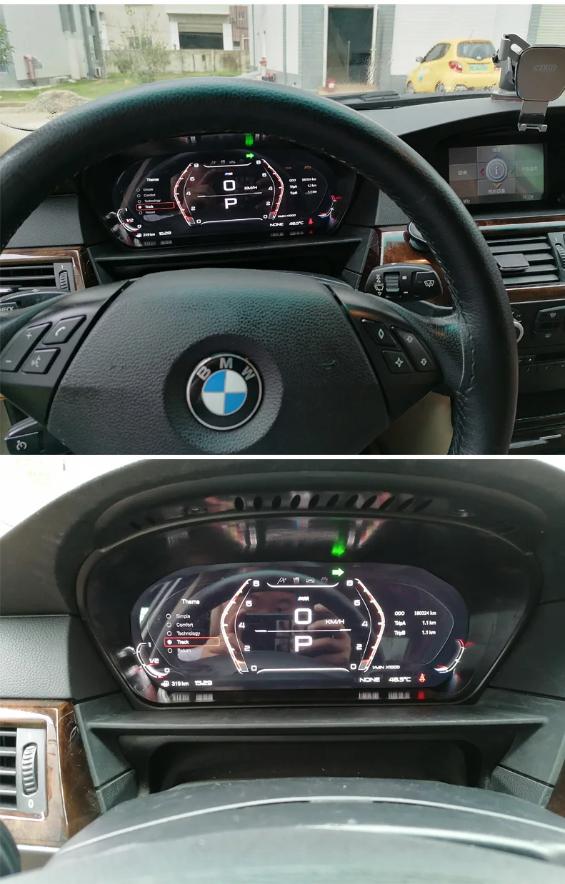 

Модернизированный ЖК-цифровой датчик скорости Linux, приборная панель, спидометр для BMW 5 серии E60 E61 E62 CCC CIC