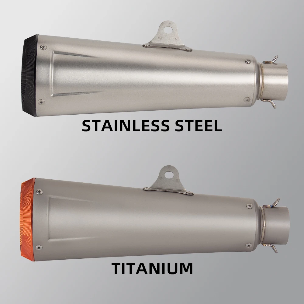 Universal Stainless steel Titanium Alloy Motorcycle Round exhaust Tail Pipe Muffler Escape System Accessories For nc750 250SR R6 - Image 2