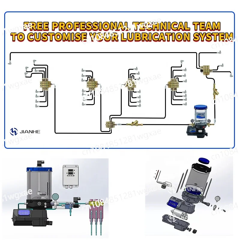 Automatyczna centralna System smarowania smaru progresywna pompa do smaru automatyczne elektryczne koparko-ładowarka