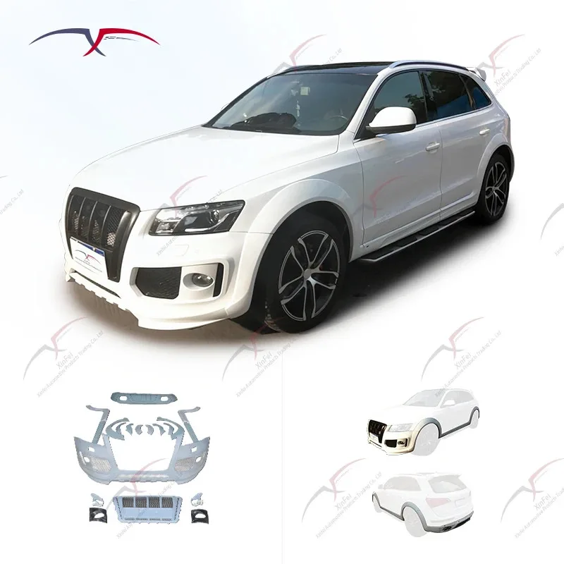 

Car Bumper Modification with ABT Style Fiberglass Front Bumper Side Skirts Rear Diffuser Suitable for Q5 Body Kit Upgrade