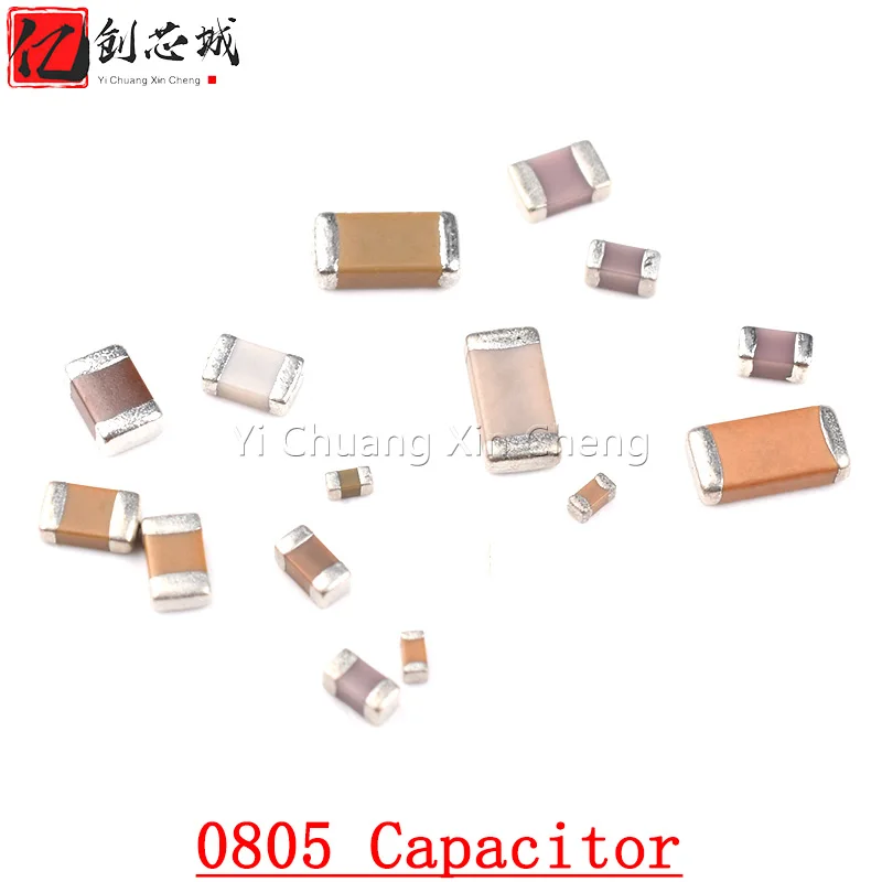 100PCS 0805 SMD Chip Multilayer Ceramic Capacitor 0.5pF - 47uF 10pF 22pF 100pF 1nF 10nF 100nF 0.1uF 1uF 2.2uF 4.7uF 10uF 22uF