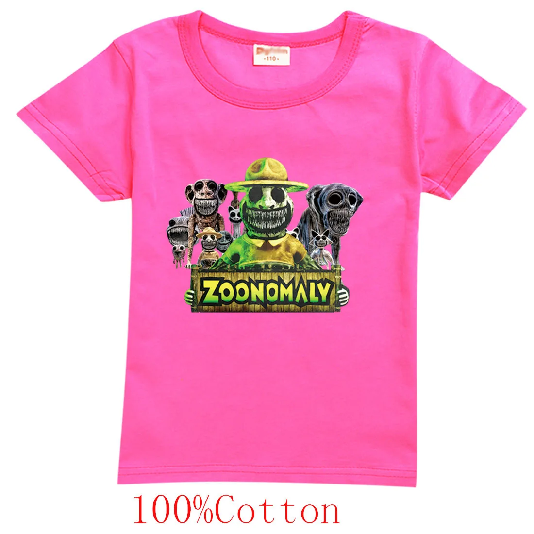 New Game ZOONOMALY T Shirt Kids 2024 Summer Clothes Junior Boys Pure Cotton T-shirt Toddler Girls Short Sleeve O-neck Tops