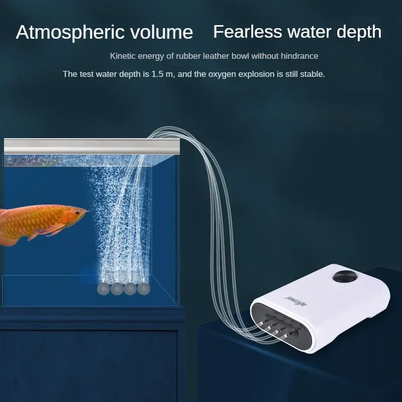 silent Aquarium Fish tank fish culture air pump Air compressor Oxygen Airpump 4 Outlet 110-240V Adjustable air volume water pump