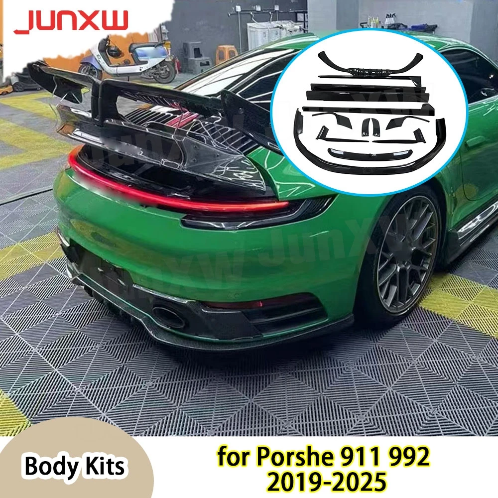 

Комплект обвесов из карбона и стеклопластика (FRP) для Porsche 911 992 Sports (2019-2025): передний и задний сплиттеры, диффузор, спойлер, накладки на крылья, боковые пороги