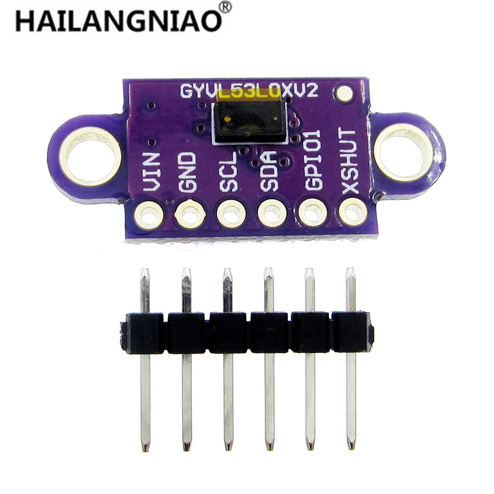 5PCS  VL53L0X Time-of-Flight (ToF) Laser Ranging Sensor Breakout 940nm GY-VL53L0XV2 Laser Distance Module I2C IIC