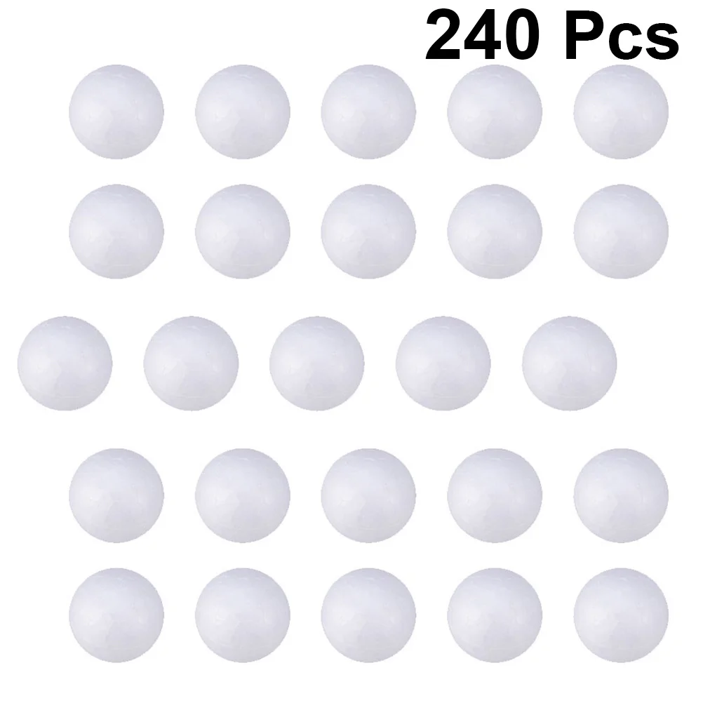 

240Pcs Solid Foam Craft Balls Polystyrene Round Spheres 2.5cm White DIY Painting Craft for Holiday Party Wedding Decoration