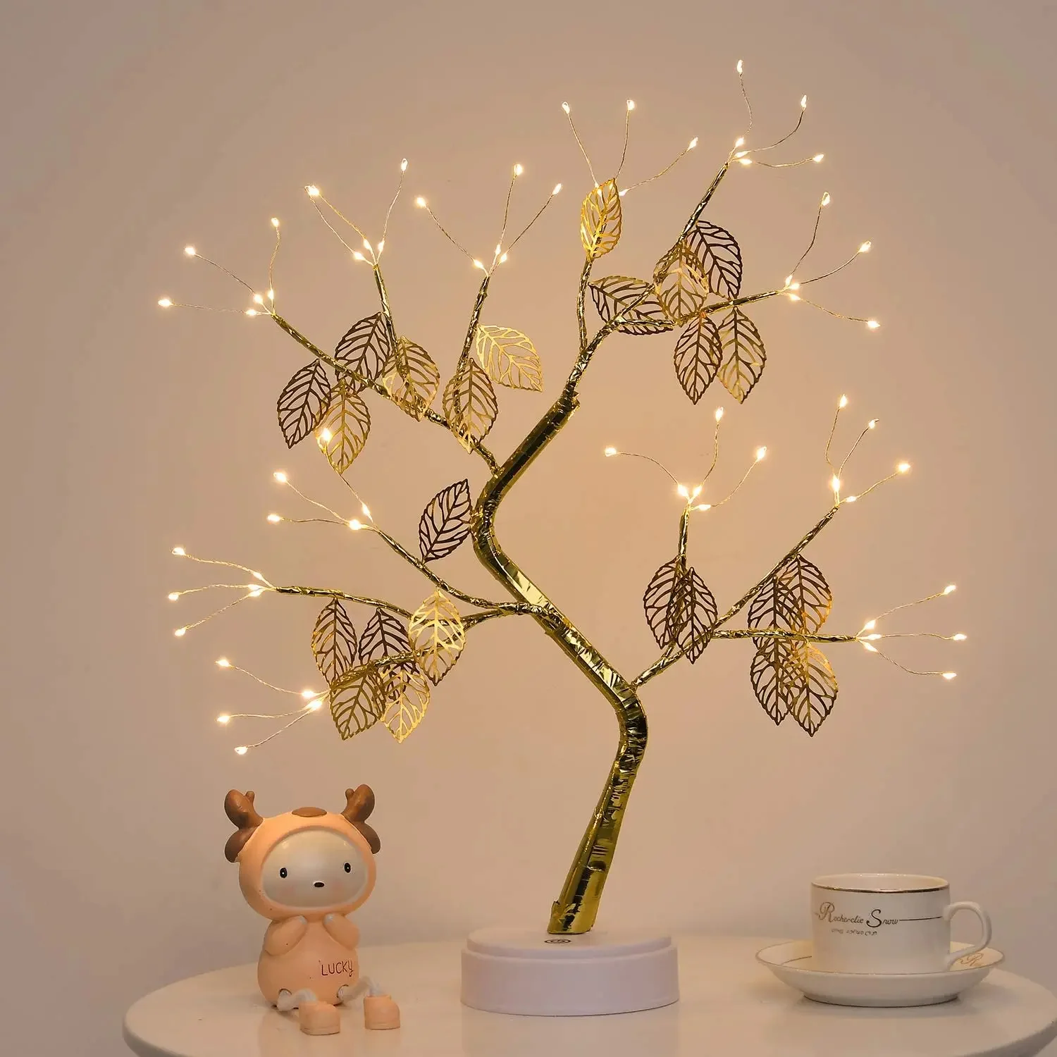 LED Tree Night Light Ramadan Decoration USB/Battery Swtich Fairy Christmas Tree Light Lamp   Bedroom Decor Party Holiday