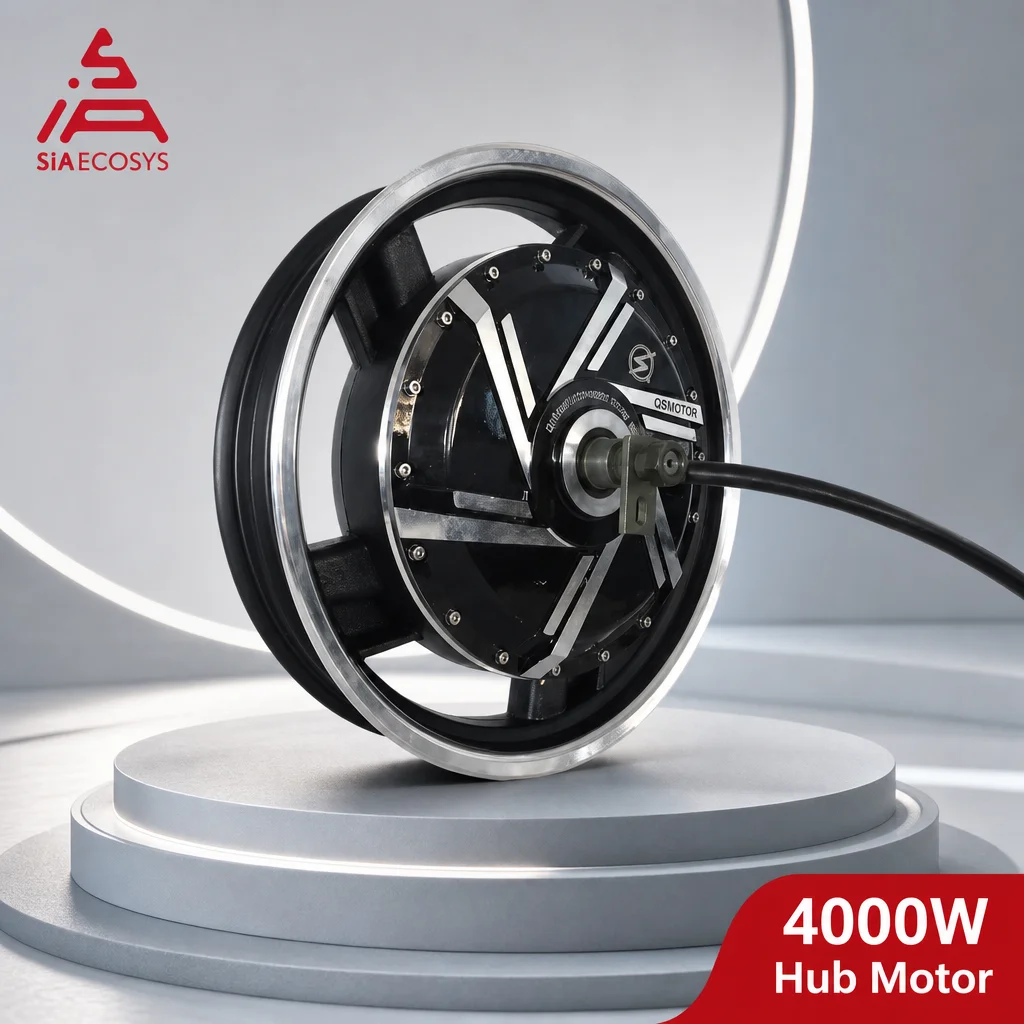 QSMOTOR QS273 V3 4000W High Power BLDC Hub Motor 17x3.5 Inch In-Wheel Electric Scooter E-Motorcycle Conversion Kit