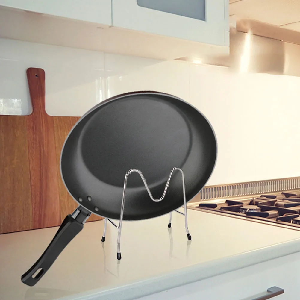 

2pcs Stainless Steel Pot Rack Kitchen ganizer Pan Chopping Board Holder Light Countertop Storage Stand for Home