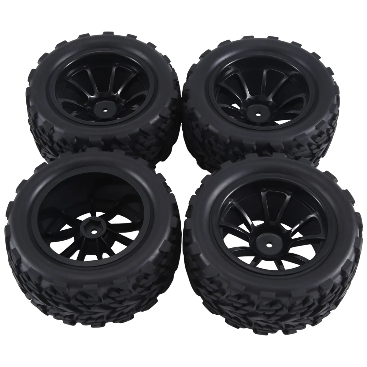 12mm Hex 1/10 RC Truck Wheels and Tires for Traxxas Rustler 2Wd 4X4 VXL Redcat ,B