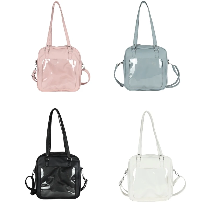 

Crossbody Shoulder Bag Handbag JK Uniform Bag CosplayMessenger Bag Versatile Transparent Tote Bag Satchel Bag Schoolbag