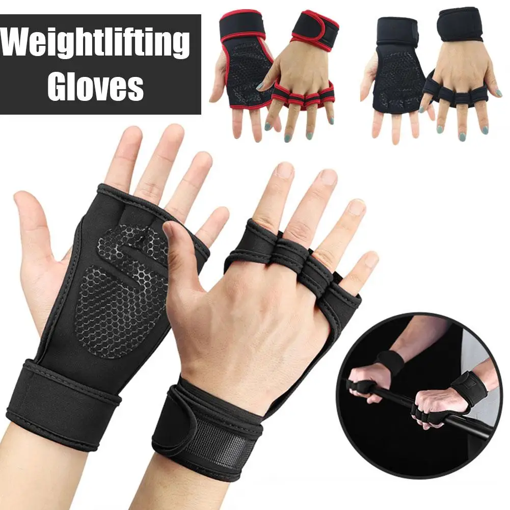 Halbfinger-Gewichtstrainingshandschuhe für Männer und Frauen, Fitness, Handgelenk, Handflächenschutz, Handschuhe, Training, Hanteln, Anti-Rutsch-Handschuhe
