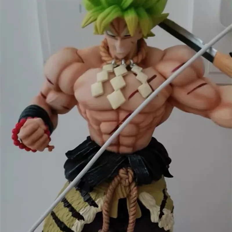 

36cm Anime Dragon Ball Zsamurai Broly Action Figures Character Handpiece Pvc Sculpture Children Birthday Gifts Decor Model Toys